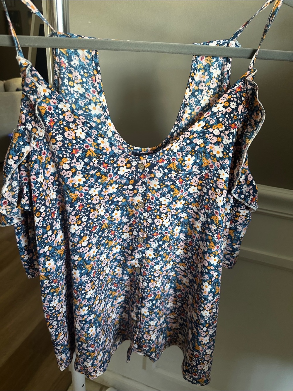 Floral Cold-Shoulder Top